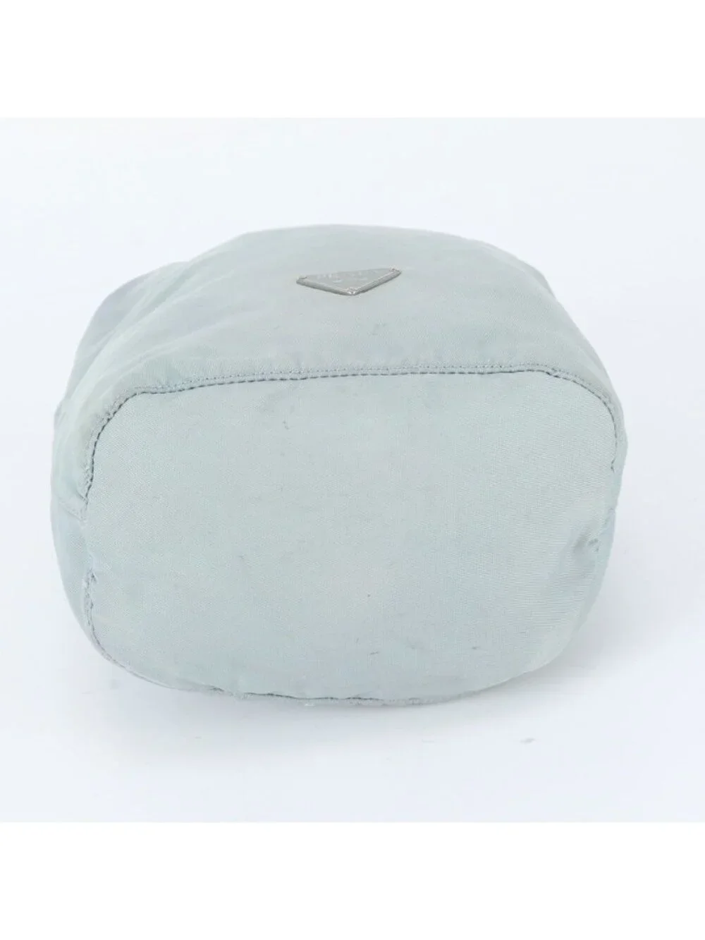Prada Tessuto Nylon Triangle Logo Drawstring Hand Pouch